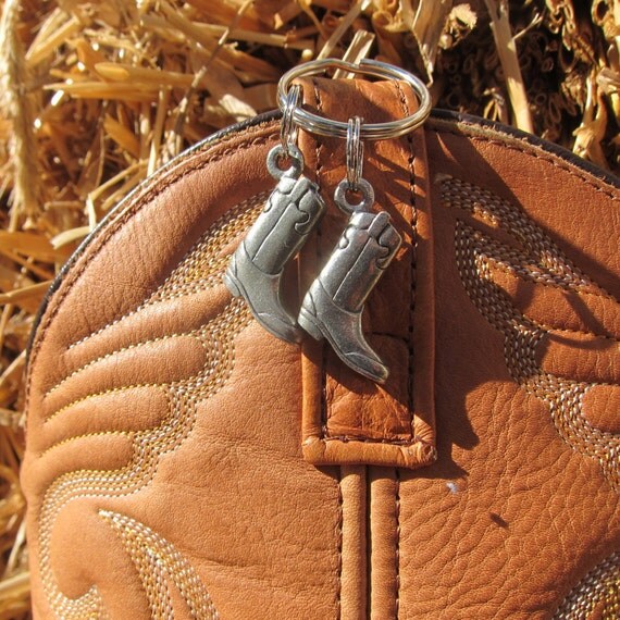 Cowboy Boots Keychain