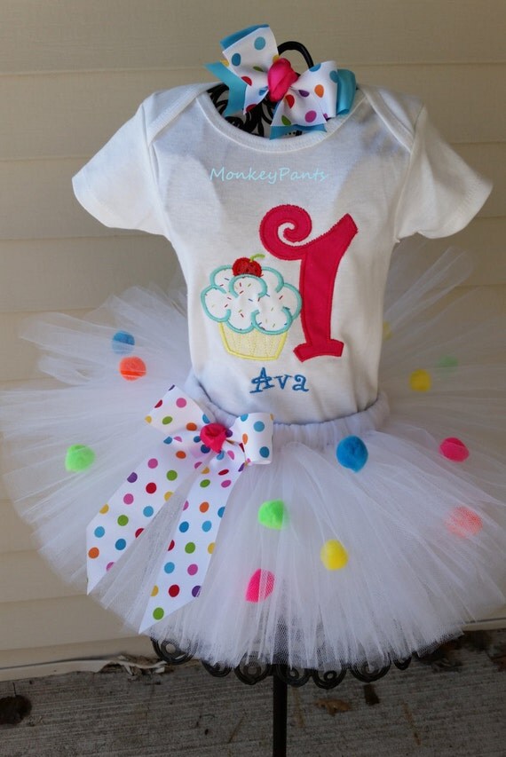 Girls 1st Birthday Tutu Outfit Sprinkles by MonkeyPantsPartyHats