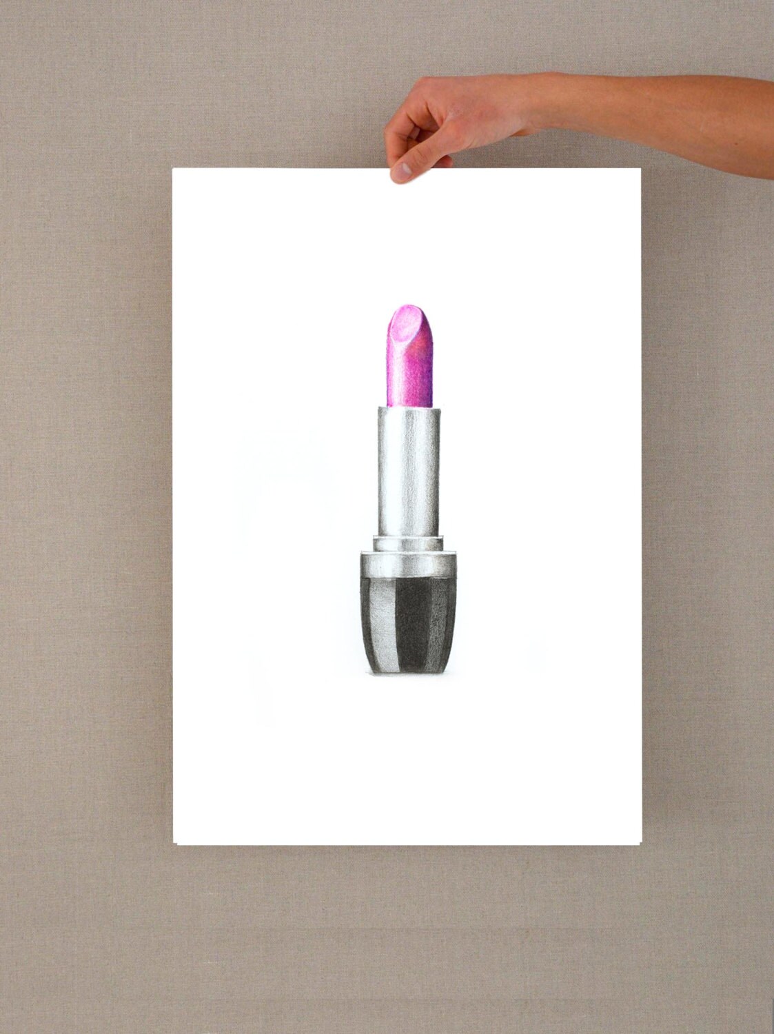 Lipstick art print Fashion wall art makeup print modern