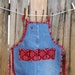 Jean Girl Gathering Apron - Egg Gathering Denim Apron - Full Child Apron - Size M