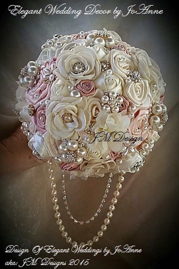 JEWELED WEDDING BOUQUET Full Price for a Custom made Brides