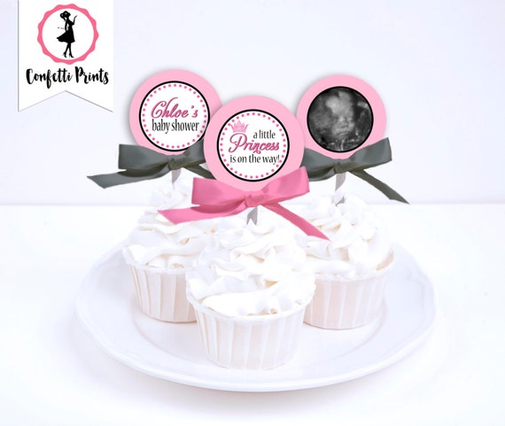 Princess Baby Shower Cupcake Toppers | Little Princess Shower | Royal Baby Shower | Girl Baby Shower Cupcake Picks - PRINCESS IN PROGRESS Il_570xn