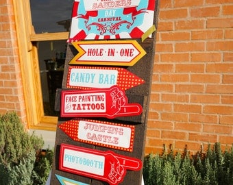 Carnival Party Welcome Sign - Carnival Party Printable Sign - Carnival Signs - Instant Download and Edit File at home with Adobe Reader