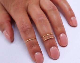 Midi Rings | Boho Chic Jewelry | Knuckle Ring Set | Stacking Bohemian Gold Silver Rings | Minimalistic | Wire Wrap Ring | Midi Ring Set