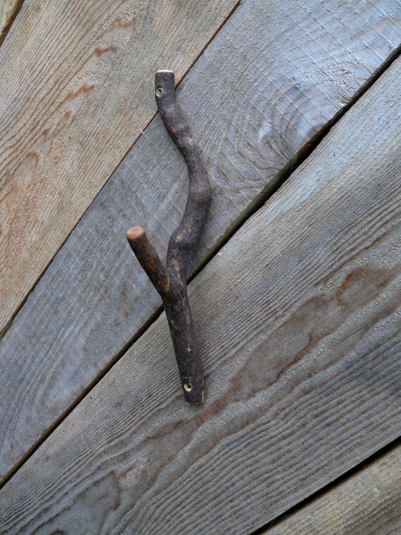 Wooden tree Branch Hook Rustic Home Decor Branch Wall hook