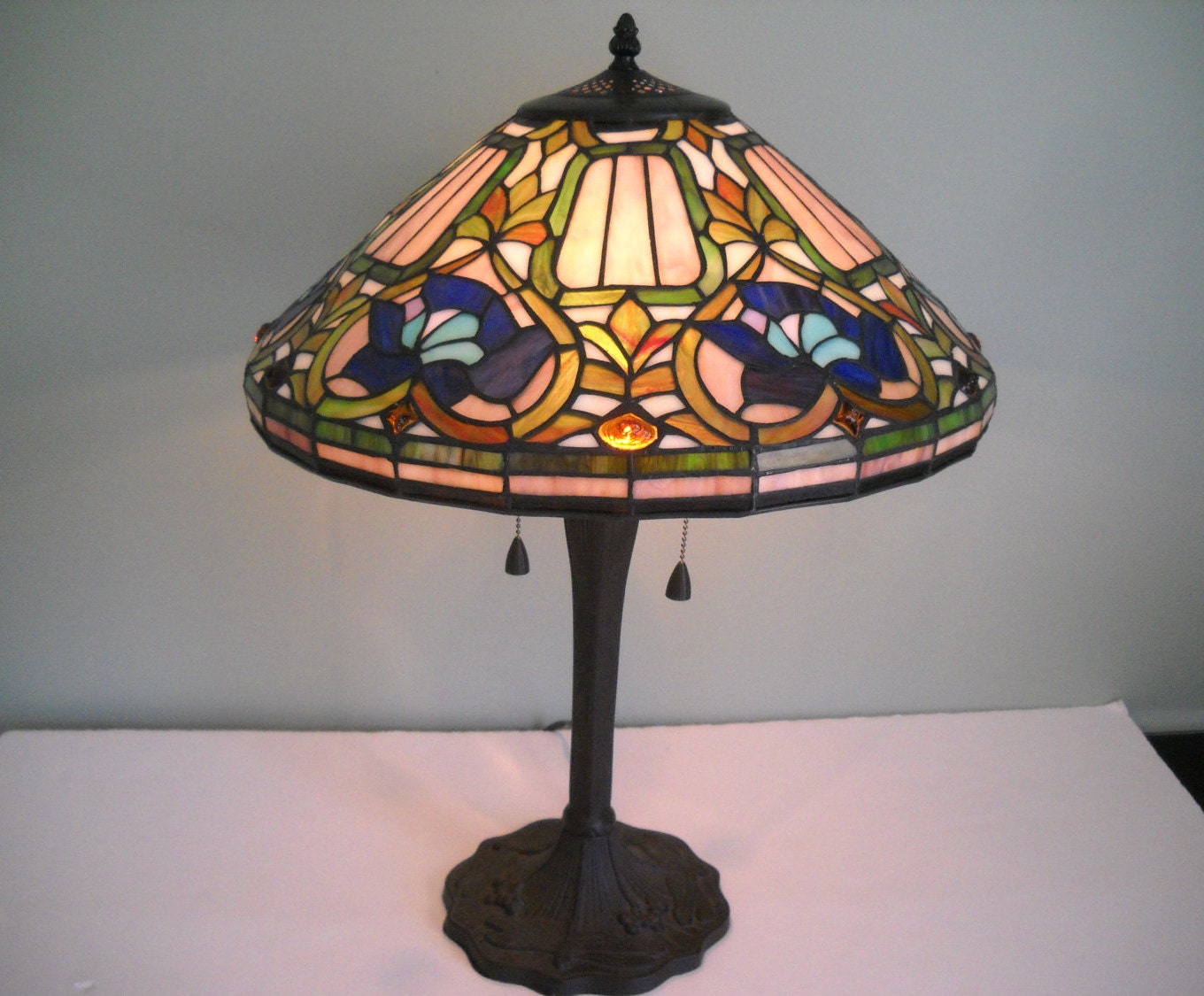 Large Stained Glass Lamp