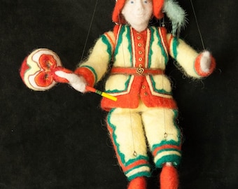 Gepetto, Orginal Needle Felted Art Marionette