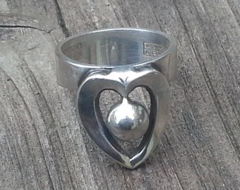Erik Granit Ring, Modernist Sterling Ring, Vintage Scandinavian Ring, Vintage Silver Ring, Finnish Silver, Nordic Jewlery, Mod Jewelry