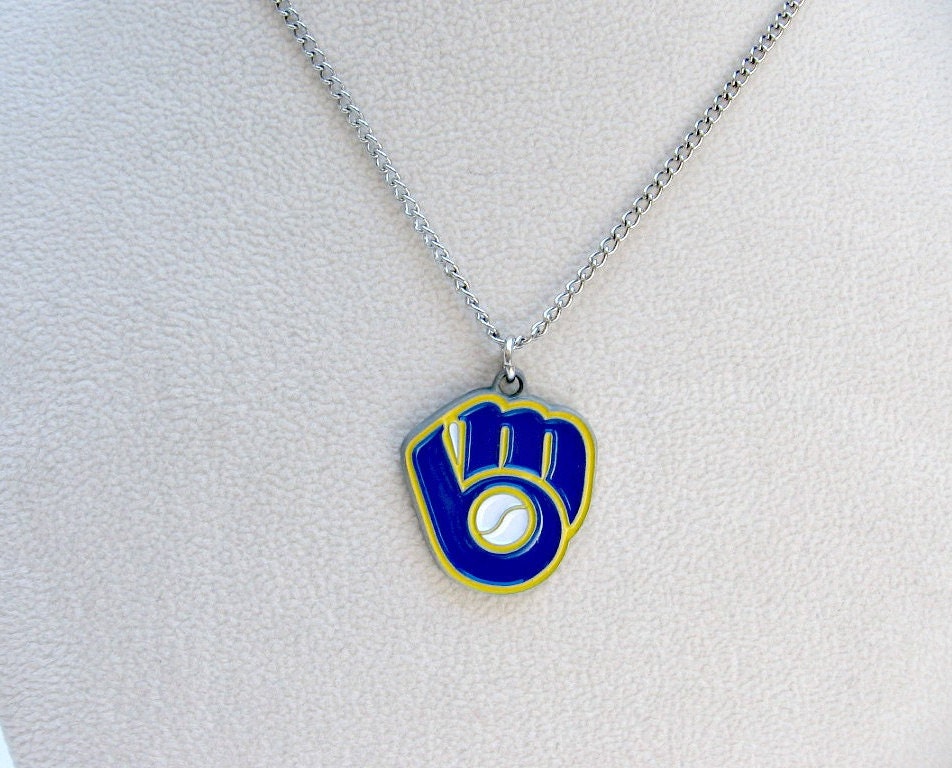 Milwaukee Brewers Necklace Milwaukee Brewers Jewelry Brewers