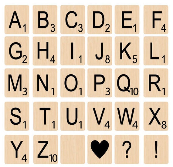 Instant Download Wood Letter Tiles by SimplySweetDigitals on Etsy