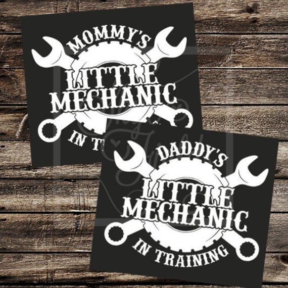 Download Daddy's / Mommy's Little Mechanic In Training SVG