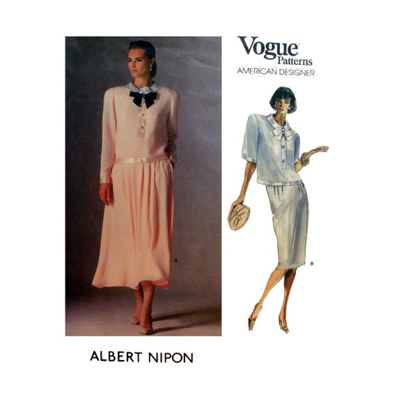 Vogue American Designer Top Skirt by Albert Nipon Sewing