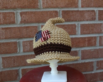 Handmade Scarecrow Hat Fall Autumn Photo Prop Crochet Baby Newborn Halloween Costume Harvest Time Girl Boy Gift Custom / Newborn Photography