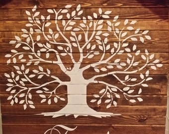 Family Tree - **Reusable STENCILS**- TREE - 5 Sizes available- Use your favorite paint colors to Create Family Tree Signs and Pillows!