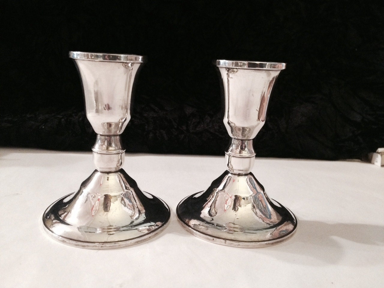 Vintage Weighted Sterling Duchin Creation Candlestick Holders