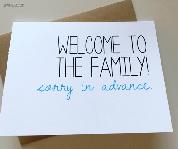 Wedding Card Family Card Card for Bride Card for Groom
