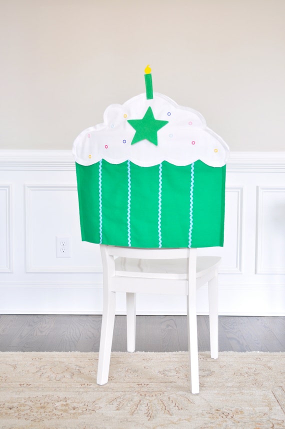 Cupcake Birthday Chair Cover