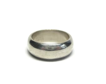 Wide Vintage 7mm Sterling Band Ring Size 5