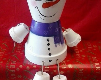 Snowman Pot people by crazycraftingfriends on Etsy