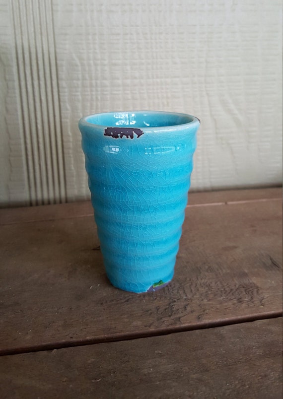 Blue Ceramic Vintage insert for sugar molds rustic wedding