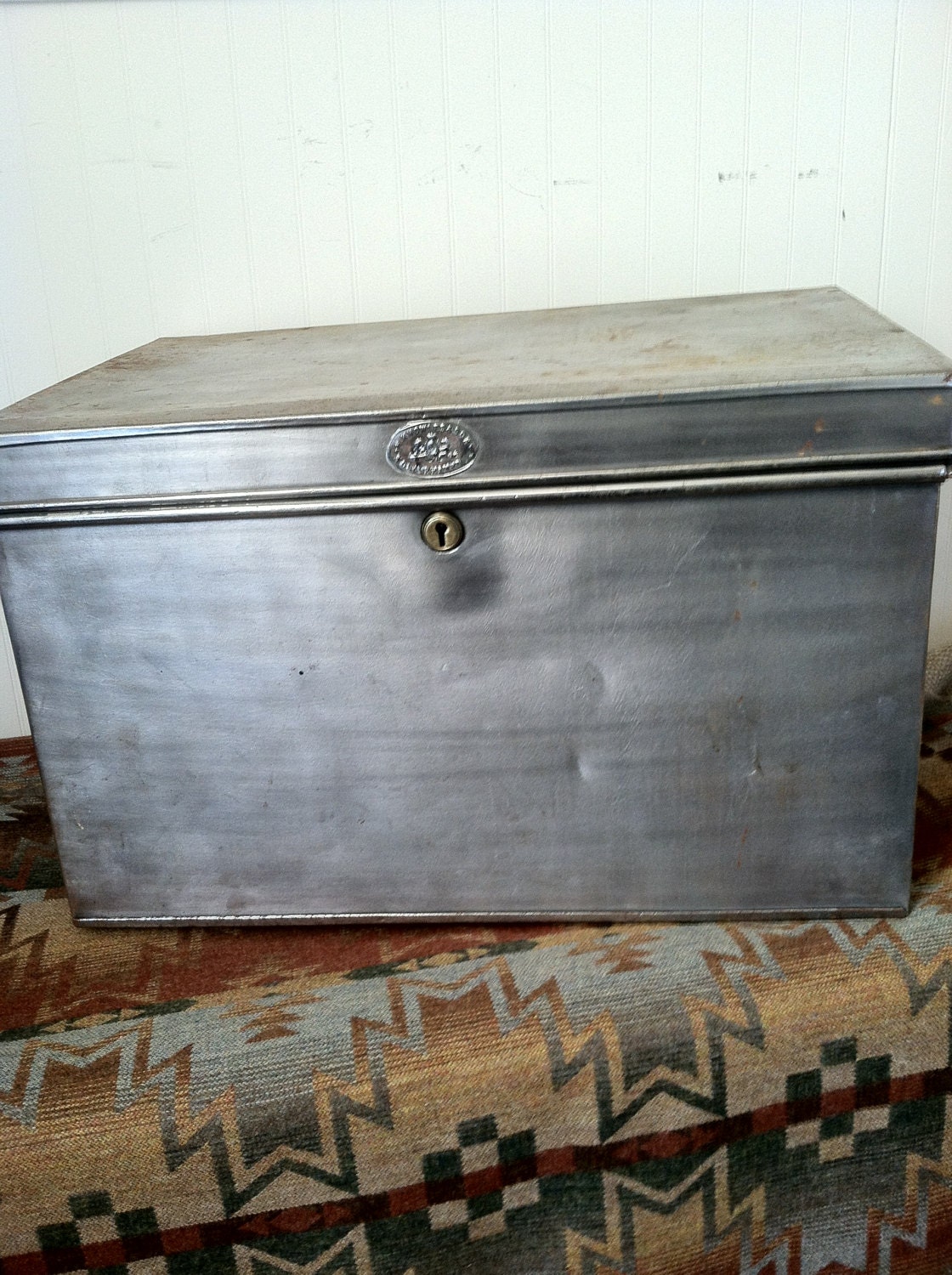 Hold Matt METAL TRUNK Vintage Metal Trunk Box by TOURISTGARAGE