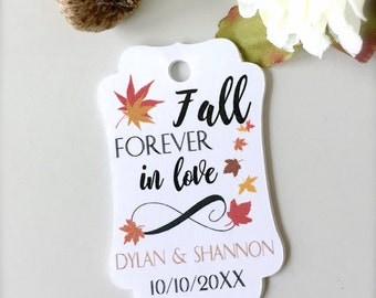 Fall In Love Mini Tags Fall In Love Wedding Decor Fall In