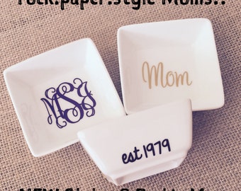 Custom Ring Dish FREE Personalization Jewelry Box Mom Day Engagement Gift