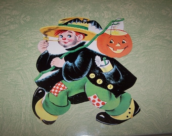 Eureka Halloween die cut boy costume hobo JOL pumpkin jack o' lantern decoration