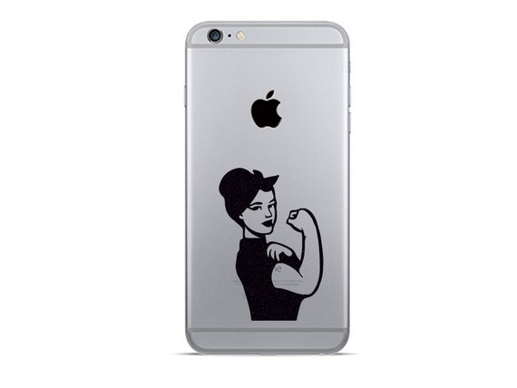 girl power fabric sticker