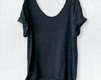 EVERFITTE Off-Shoulder, Triblend, Raw-Edge, Swanky Tee