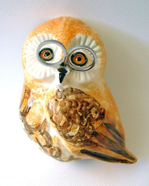 Vintage Halloween 1970s Toni Raymond Babbacombe Owl Pottery