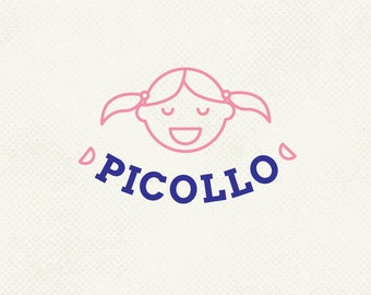 Uno de un logo bueno, marca niños, insignia de los cabritos, insignia de los niños, Pre hecho logo, diseño de identidad, profesionales de marca, insignia de Ooak