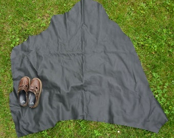Leather scrap, huge leather scrap, hide scrap, soft leather scrap, 1.5 mm leather, black leather scraps, scampoli cuoio, recycled leather