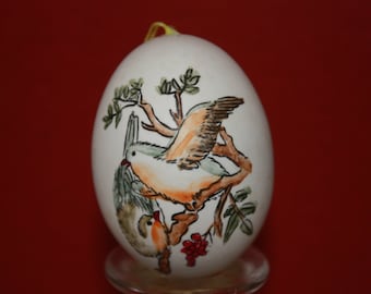 Items similar to Hand Painted Chinese Egg In Glass Box Vintage Asian