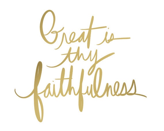 Items similar to Scripture Art, Bible Verse 'Great is thy faithfulness ...