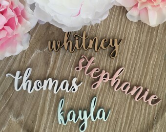 Unique wedding name tags related items | Etsy