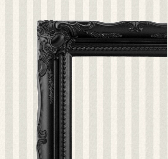 Black Baroque Picture Frame Ornate Frame Vintage Style Frame