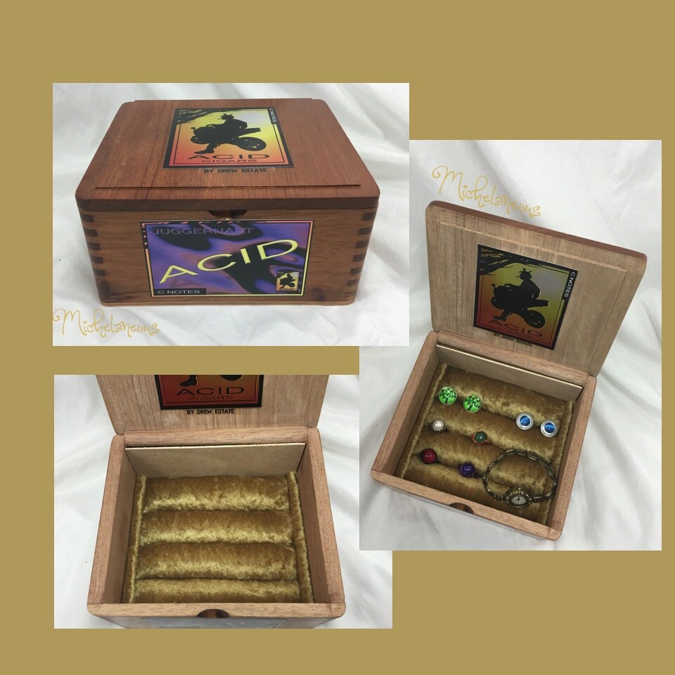 Cufflink Box Jewelry Box Cigar Box Wooden Jewelry Box