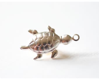 Sterling Silver Turtle Charm, Silver Turtle Charm, Sterling Silver Charms, Silver Sea Turtle
