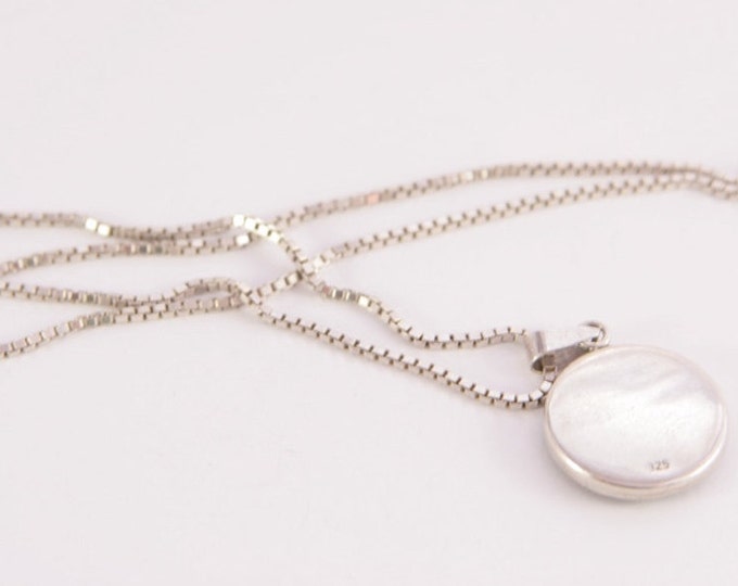 Sterling Silver Onyx Necklace Vintage Silver Pendant 925 Silver Fine Jewellery Black Silver Locket Black Pendant Gift