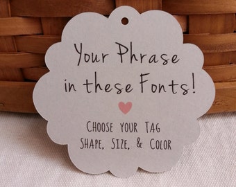 25 Custom Wedding Favor Tags, Custom Favor Tags, Custom Thank You Tags