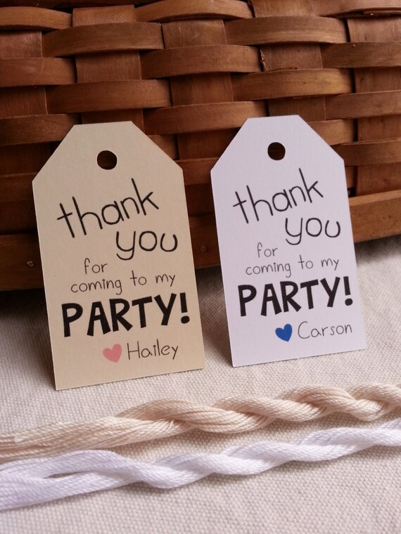 Party Favor Thank You Tags Printable