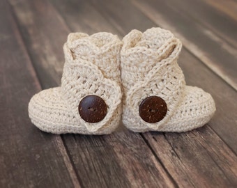 Handmade, Crocheted Baby Boots, Crocheted Baby Booties, Baby Booties, Baby Boots
