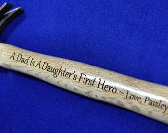 Father Of The Bride Gift ~ To Dad From Bride ~ Engraved Hammer ~ Wedding Gift For Dad ~ Christmas Gift For Dad ~ Birthday Gift Dad ~ Hammers