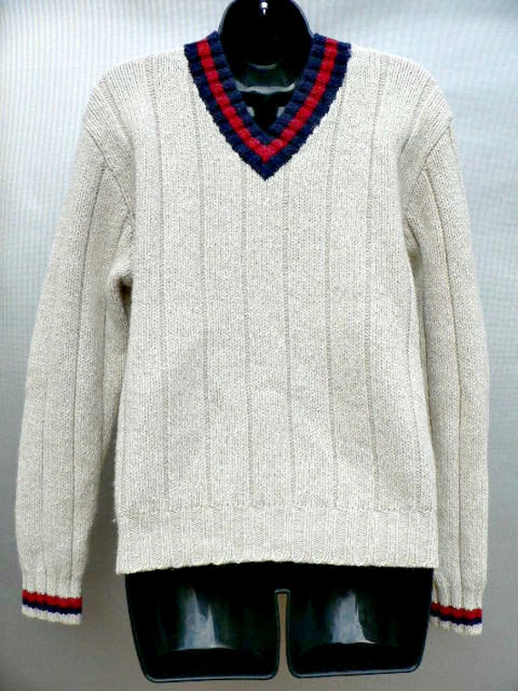 Ralph Lauren Polo Tennis Sweater Cotton Wool by AGEofVINTgoods