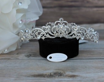 Swarovski Tiara, QuinceaneraTiara, CrystalTiara ,Wedding Tiara ,Crown , Wedding Headpiece, Bridal Tiara, Crystal Headpiece, Bridal Headpiece