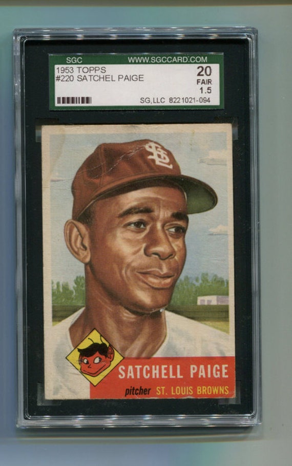 1953 Satchel Paige Topps Baseball Card 220 Graded by stevezeller