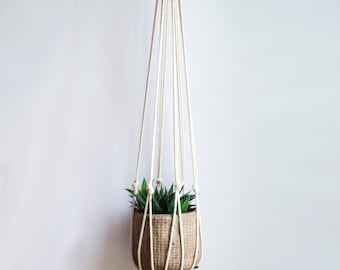 Macrame Plant Hanger / 40 Inch / 1/8 inch Braided Cotton Cord
