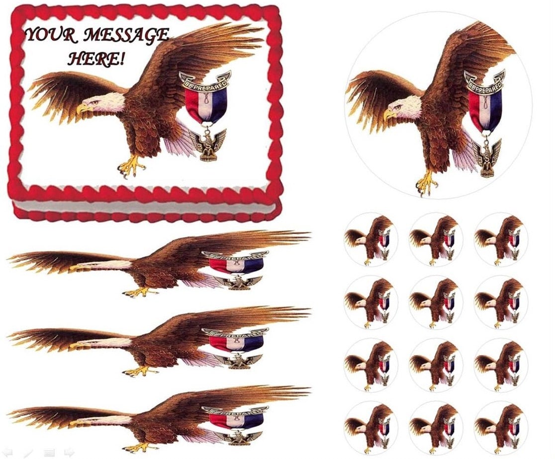Eagle Scout Edible Cake Topper Image Court of Honor Cake