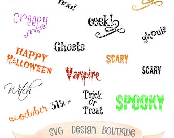 Halloween SVG Bundle - Halloween Font - Vinyl cutting file | Silhouette Cameo Designer Edition & Cricut Design Space